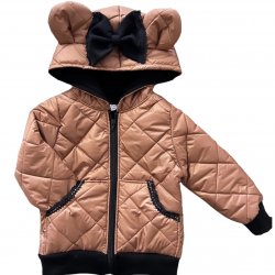Dievčenská bunda jeseň - zima KARAMEL