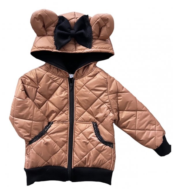 Dievčenská bunda jeseň - zima KARAMEL
