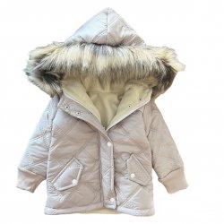 Dievčenská zimná bunda - béžová