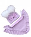 Detská čiapka so šatkou - dievčenský zimný set