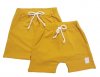 Chlapčenské nohavice krátke žlté s vreckami