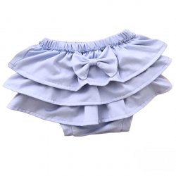 Dievčenská volánková sukňa - bloomers svetlomodrá